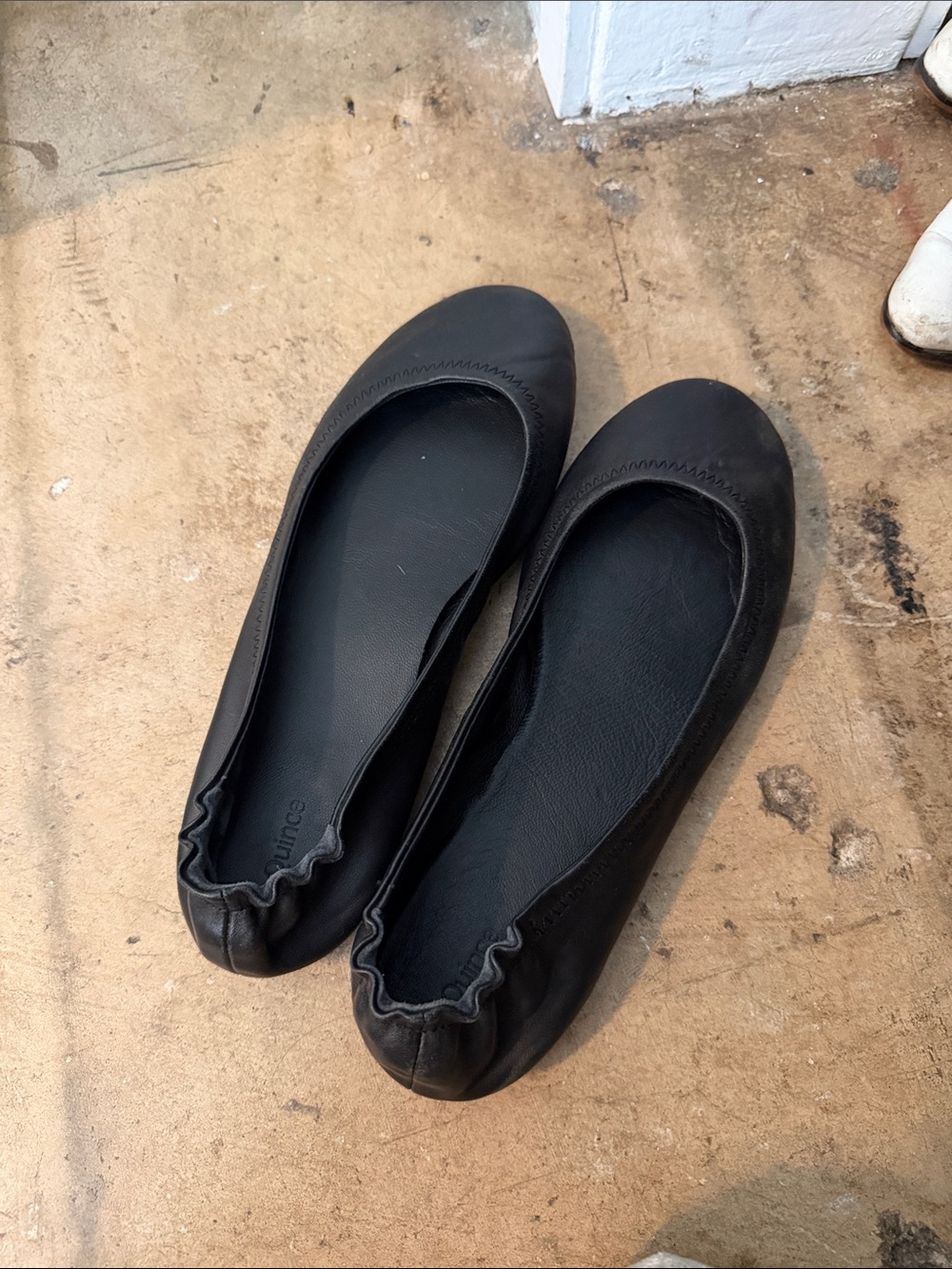 Quince Italian leather ballet flats